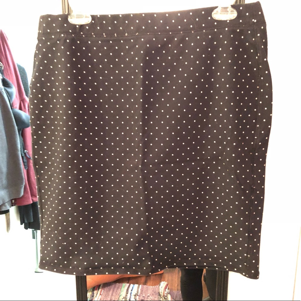 Old Navy Black with Cream Dot Skirt